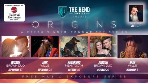 ORIGINS – A Fresh Singer-Songwriter Series – November 5 – Jaik Willis